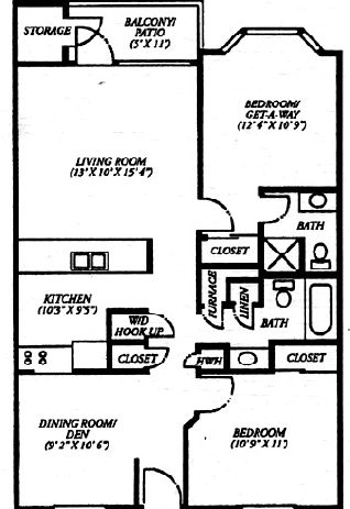 2BR/2BA - Riverine Condominiums