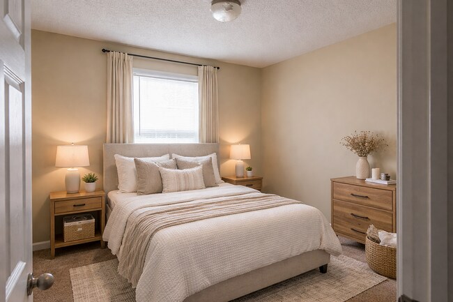 Dormitorio en escena de Vineyard Creek - Vineyard Creek Apartments