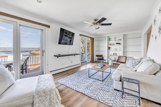 Living room overlooking the water - 50 Milford Point Rd