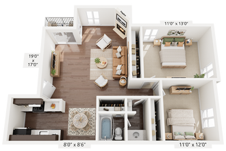 B2 | 2-Bedroom Floorplan - ReNew Pinehurst
