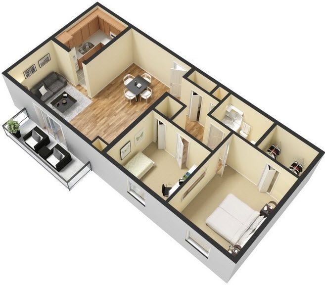 The Peaks at Water's Edge – 2 Bed 1.5 Bath