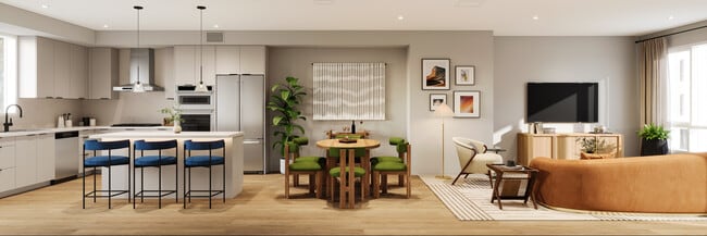Colección Signature I: Cocina, comedor y sala de estar de una casa adosada de 4 habitaciones (representación) - Avalon Pleasanton
