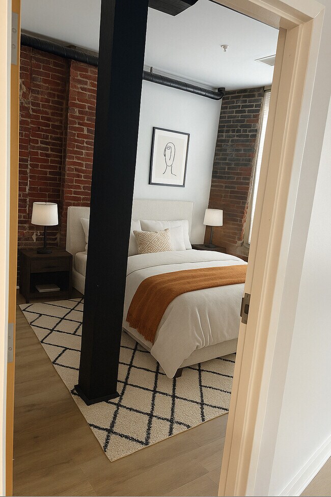 Dormitorio - Carriage Wheel Lofts Apartments