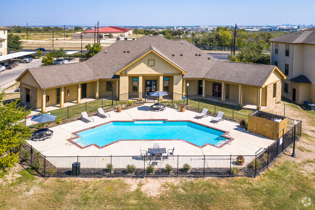 Attractive Swimming Pool and Spacious Deck - Port Royal Apartment Homes