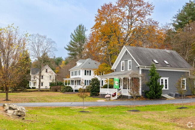 Saltbox and four-square homes are common along Smithfield's older main streets.