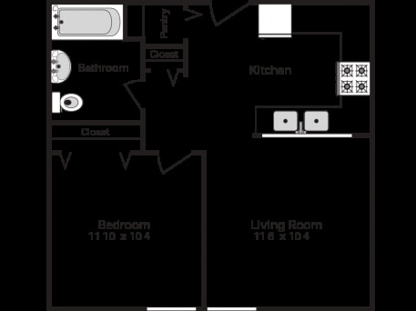 1BD/1BA - Farrell Bell Senior Apartments