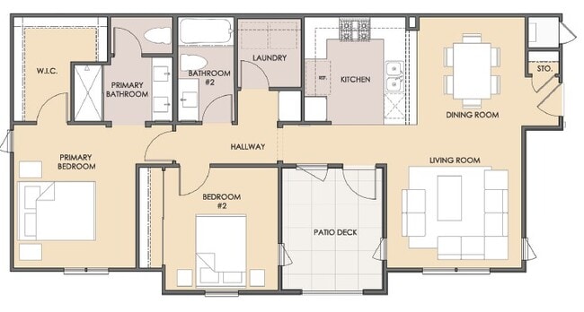 2x2 1034 SQ. FT - Villa Amanecer - Via Del Lago Homes