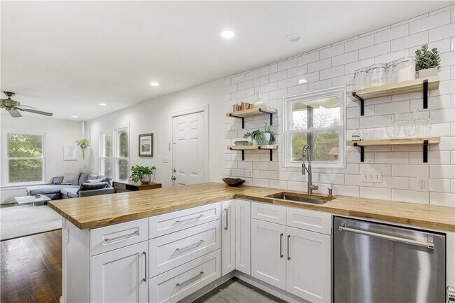 Newly Remodeled Updated Kitchen with Butcher Block Counter Tops - 5715 Joe Sayers Ave
