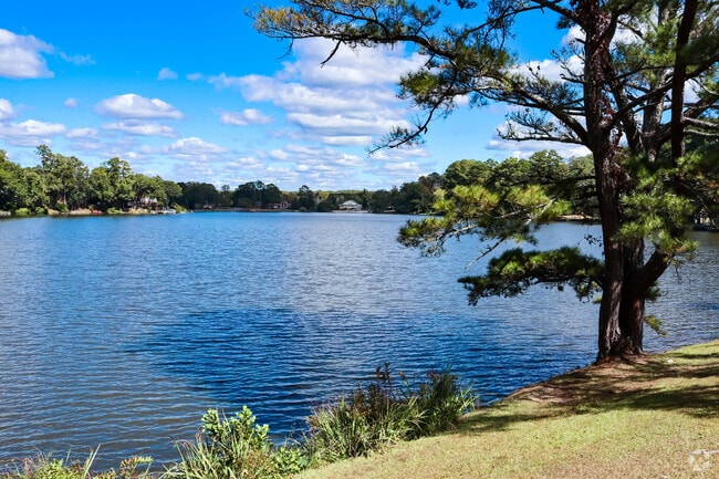 Lake Capri fishing spot is perfect for relaxing in Outlying Rockdale County.