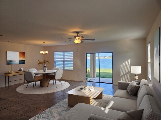 Sala de estar con vista al lago - 3619 Foggy Mist Rd SE
