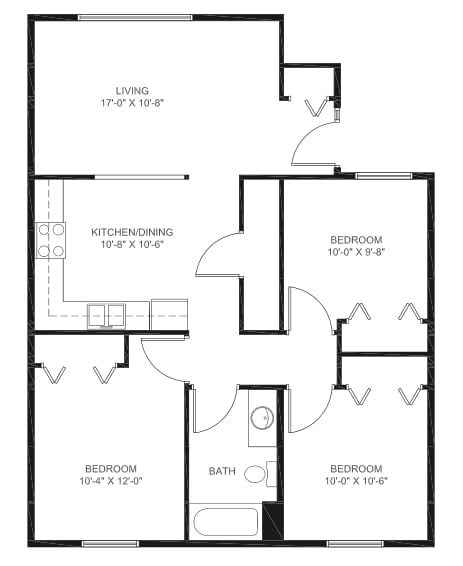 3BR/1BA - Harvest Point Apartments
