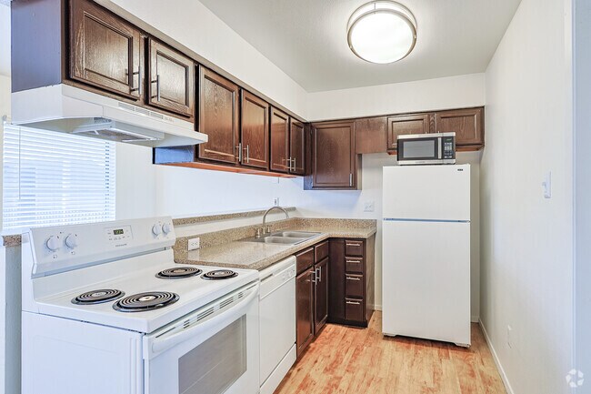 1HAB, 1BA - 500SF -A2 - Cocina - Le Med Apartments