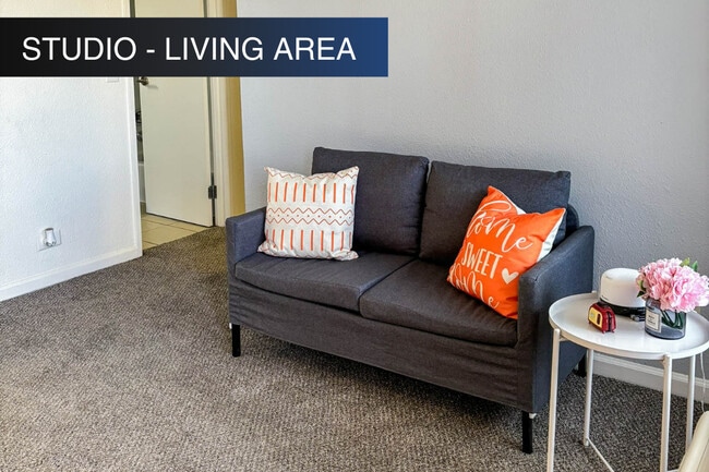 Studio - Living Area - Katie Court Apartments