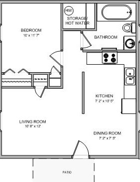 1HAB/1BA - Richmond Manor