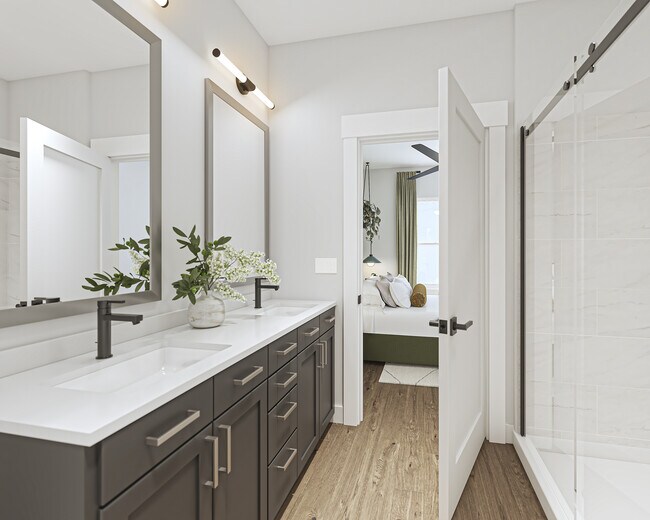 Baños inspirados en spa con acabados modernos - The Rowley