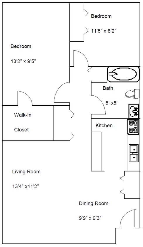 2HAB/1BA - South Pointe I, II & III Apartments