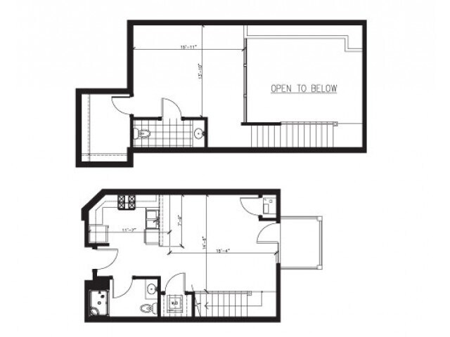 1 Bed 2 Bath Lofted Unit - 641 N Pleasant View Rd
