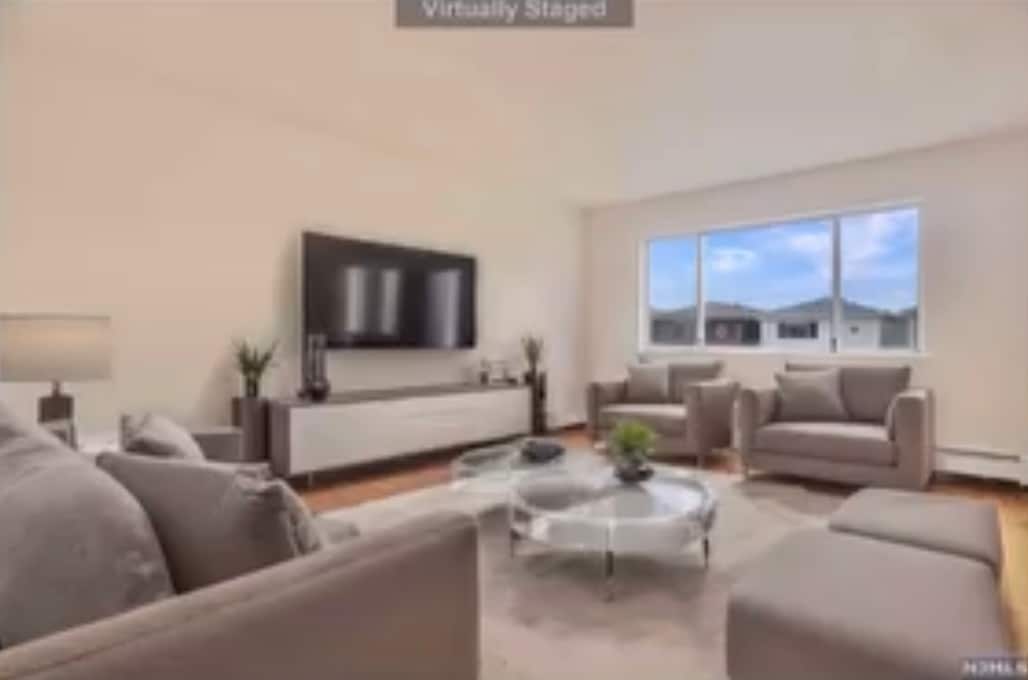 Virtually Staged Living Room and/or Dining Room - 711 Bergen St