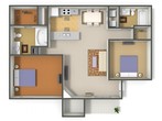 2 Bedroom, 2 Bath