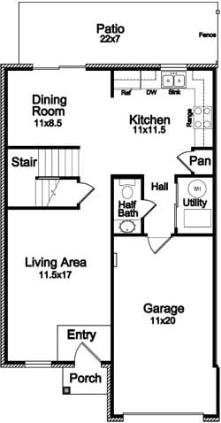 3BR/2.5BA 1st flr - Howell Management Florence Townhomes