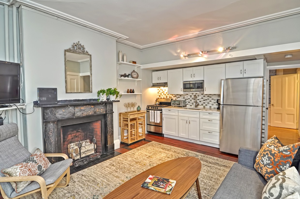Kitchenette with Full size refrigerator - 103 Myrtle St