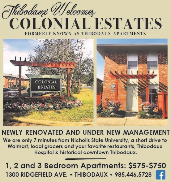 Colonial Estates Rentals Thibodaux, LA