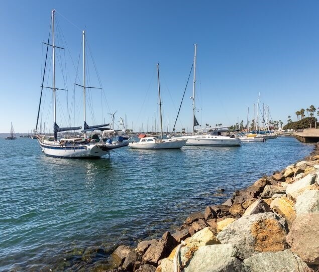 Little Italy borders the scenic San Diego Bay
