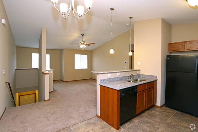 1BR, 1BA - Living Space - Healing Stone Court Apartments