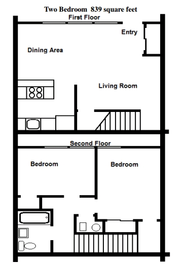 2BR/1BA - Platte View Apartments