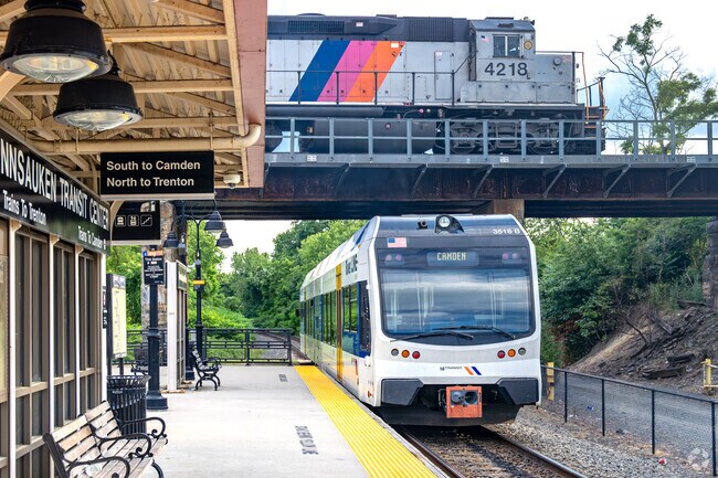 Catch the NJ Transit Bus, Train, or the Riverline Light Rail at the Pennsauken Transit Center.