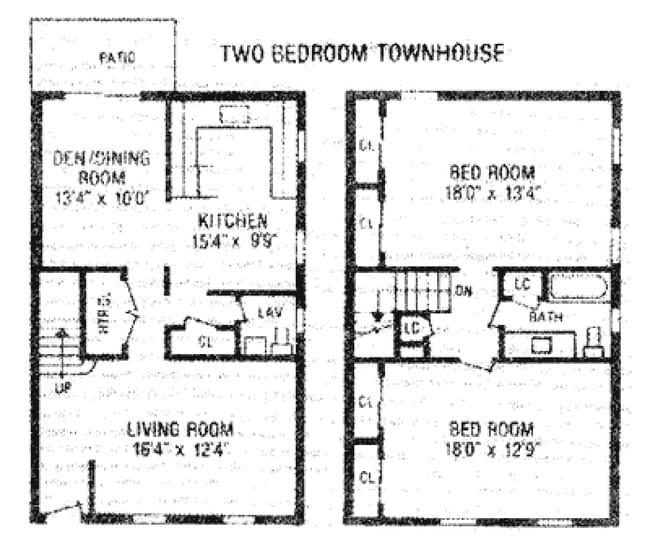 Floorplan - Carriage Run Apartments & Townhomes