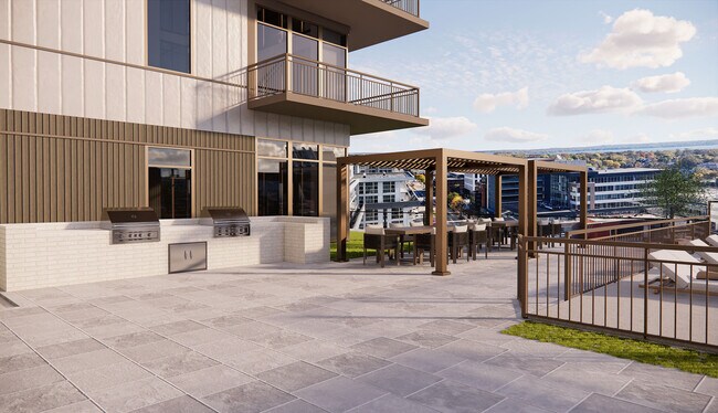 Terraza exterior con parrillas - Seven20