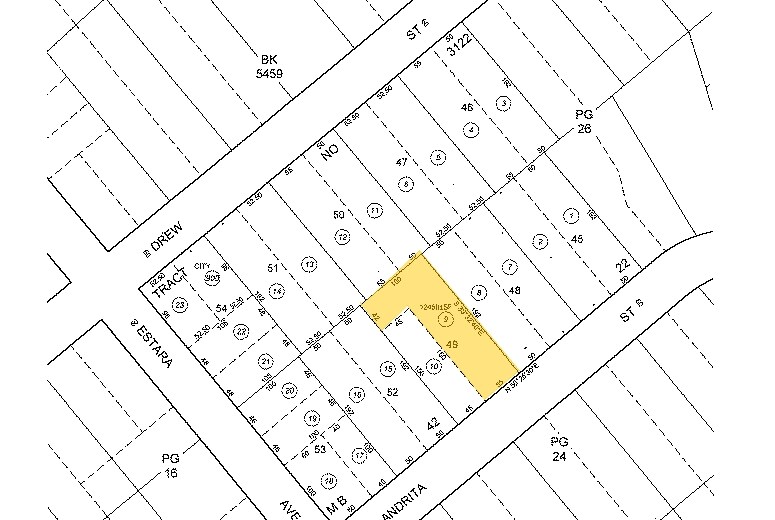Mapa de la parcela - Andrita Apartment