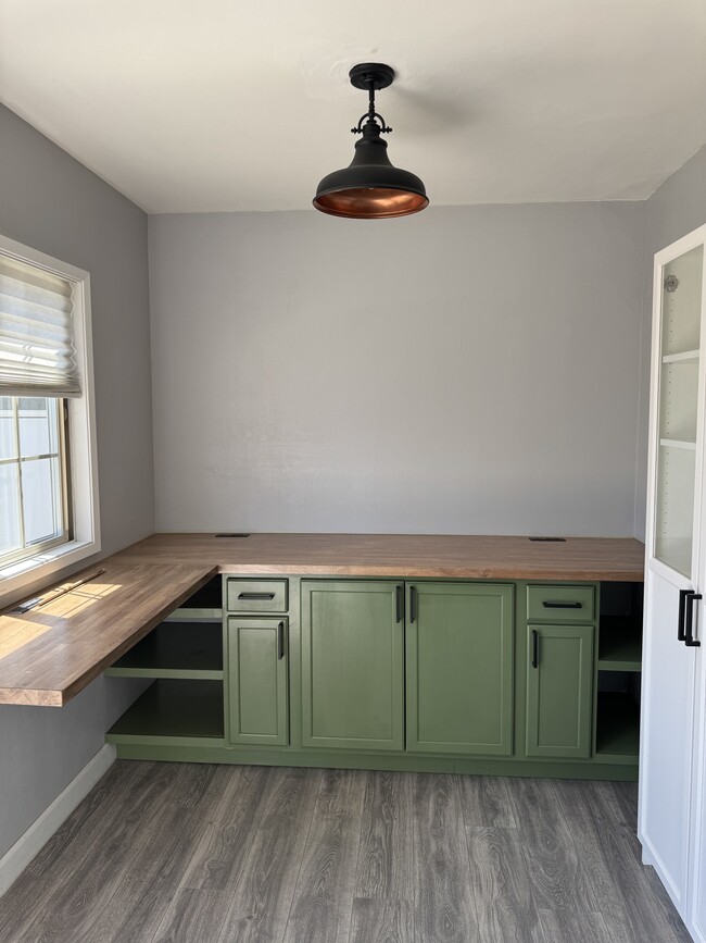 Kitchen Custom Cabinet and Table Top with Outlets - 160 N Forestdale Ave