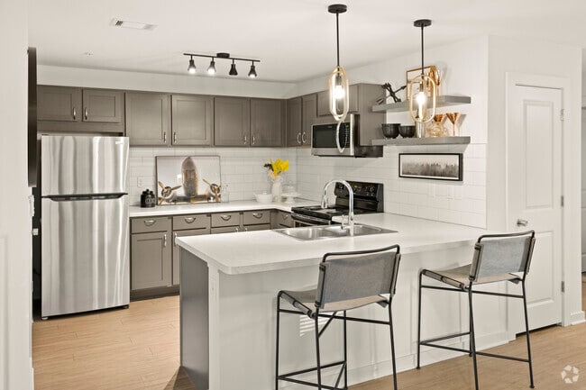 Model unit - 1BR/1BA - Kitchen area - Brentwood Apartments
