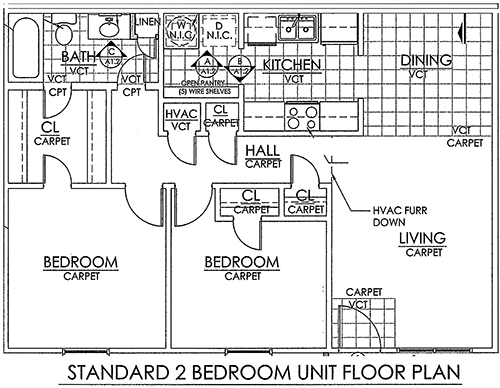 2BR/1BA - Pinebrook Apartments