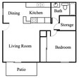 1BR/1BA