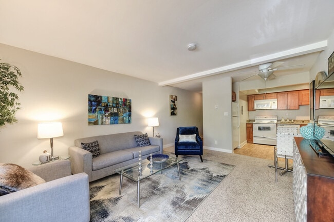 Upgraded Classic 1x1 Living Area - Fayette Arms Apartments