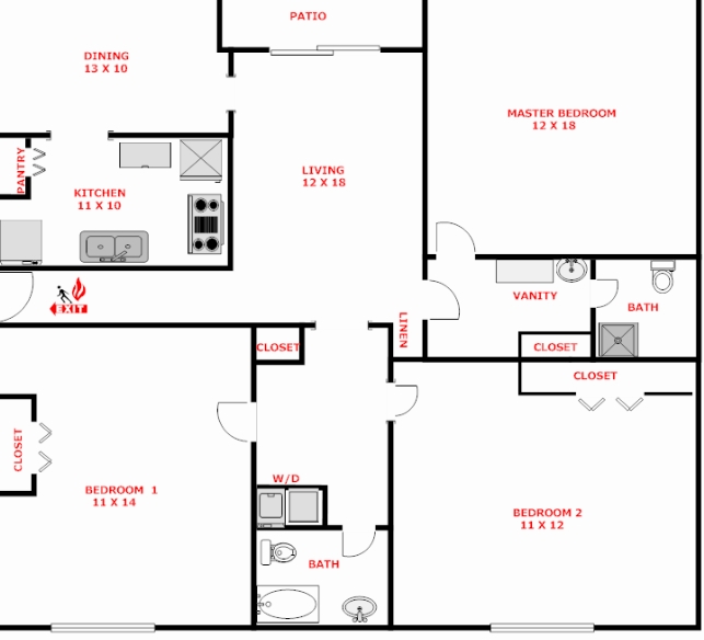 Plano de planta - College Glen Condominiums