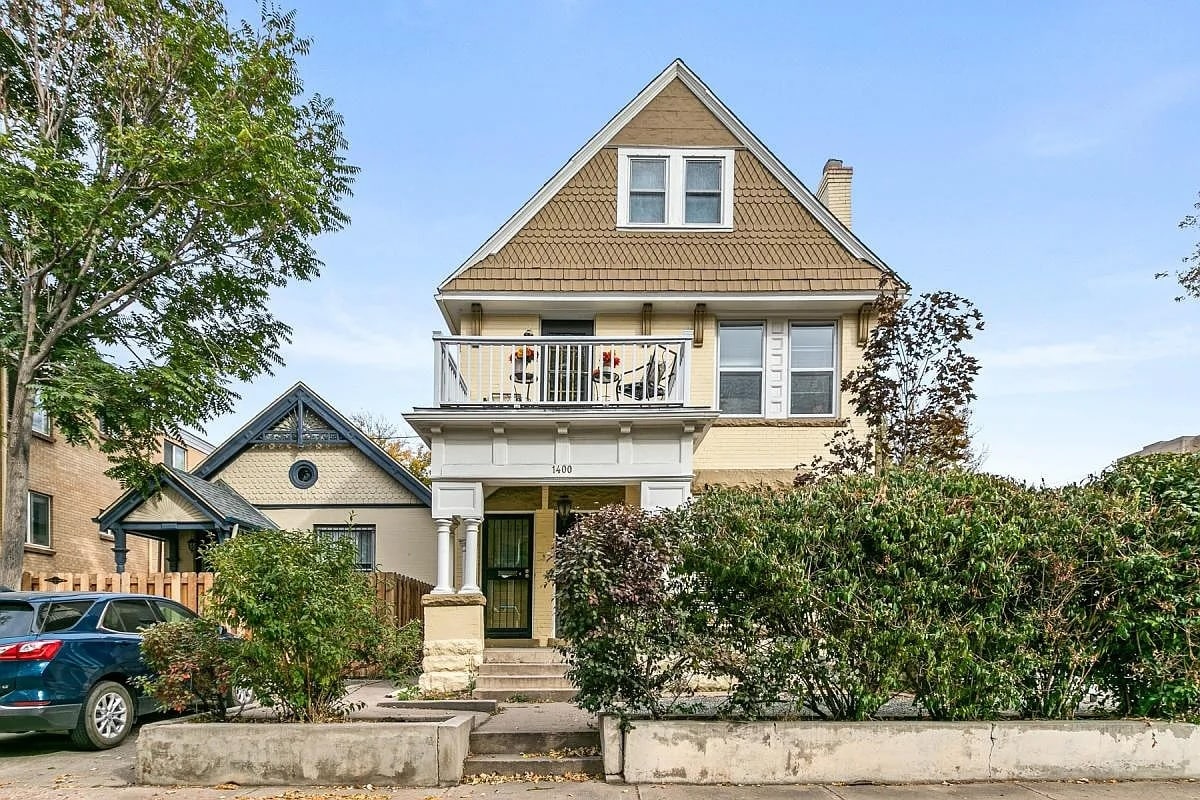 Exterior view of front entryway and deck - 1400 N Humboldt St (Denver, CO)