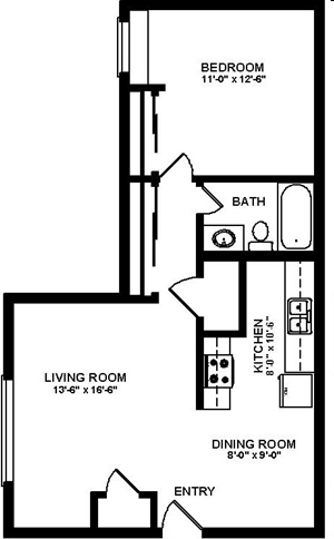 1HAB/1BA - Bryant Manor