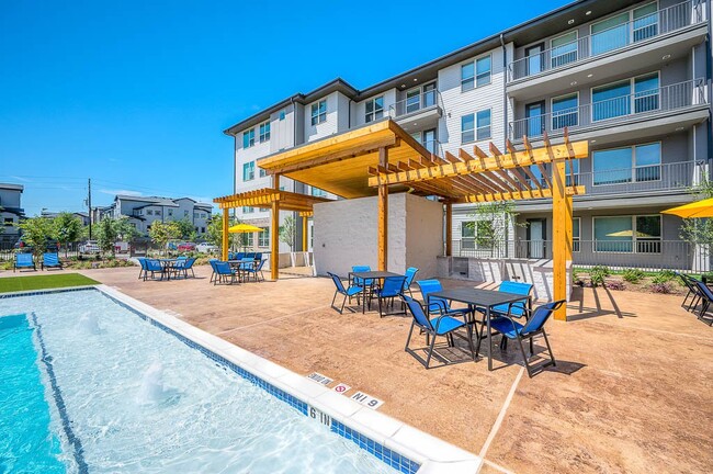 view of pool with a pergola - Avasa Spring Branch