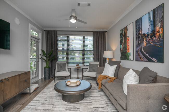 2BR, 2BA - 1,066SF - Living Room - The Reserve at the Ballpark