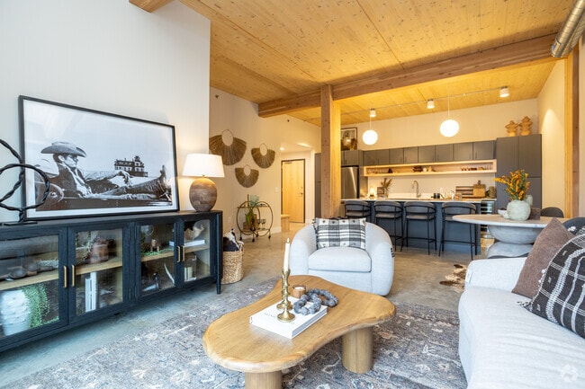 2BR, 2BA - 1,093SF - Living Room - The Clark