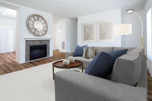 Living area and fireplace - Avalon at Lexington Hills