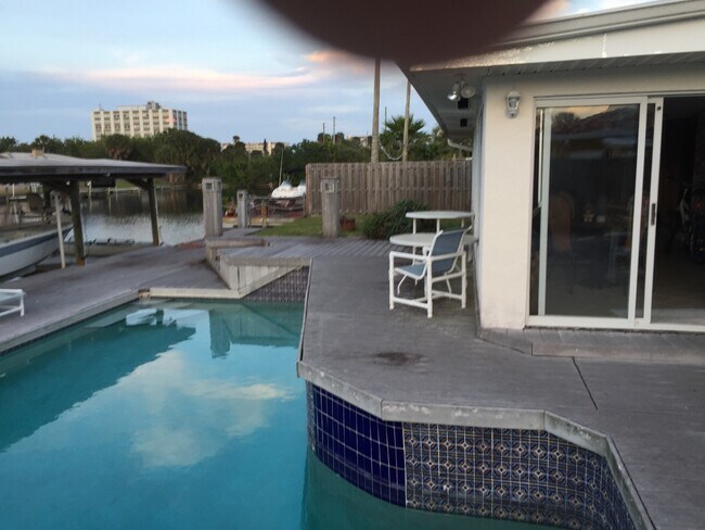 Backyard Pool Canal - 131 Jamaica Dr