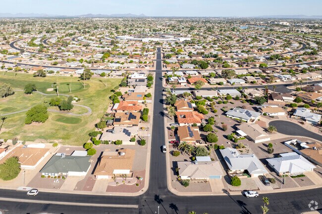 Large, quiet streets in Sun City give residents a place to walk and ride bikes.