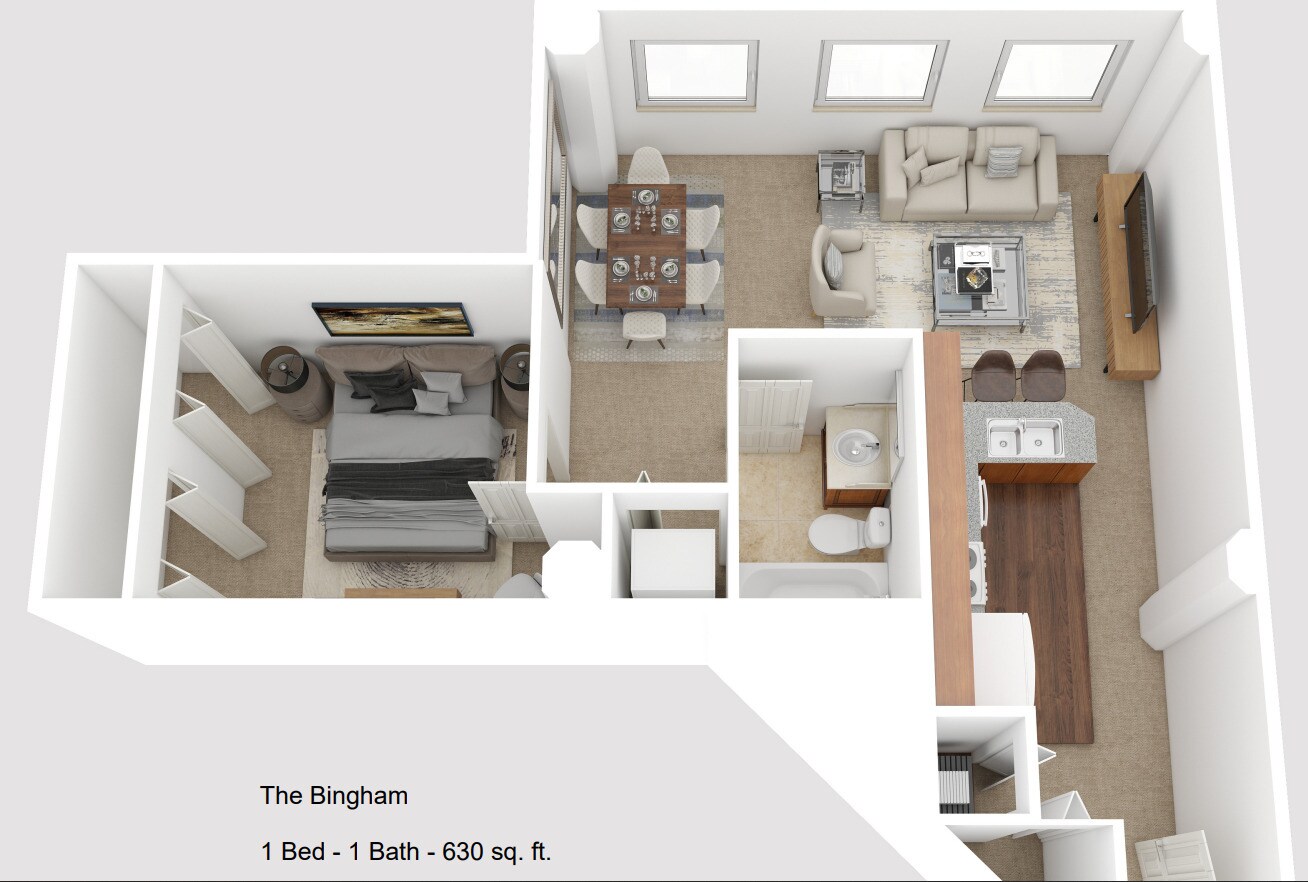 The Bingham Apartment Homes – 1 Bedroom 1 Bath