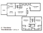 C – Two Story Two Bedroom