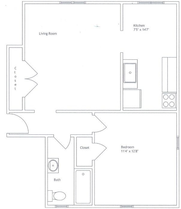1HAB/1BA - AJ Enterprises Apartments